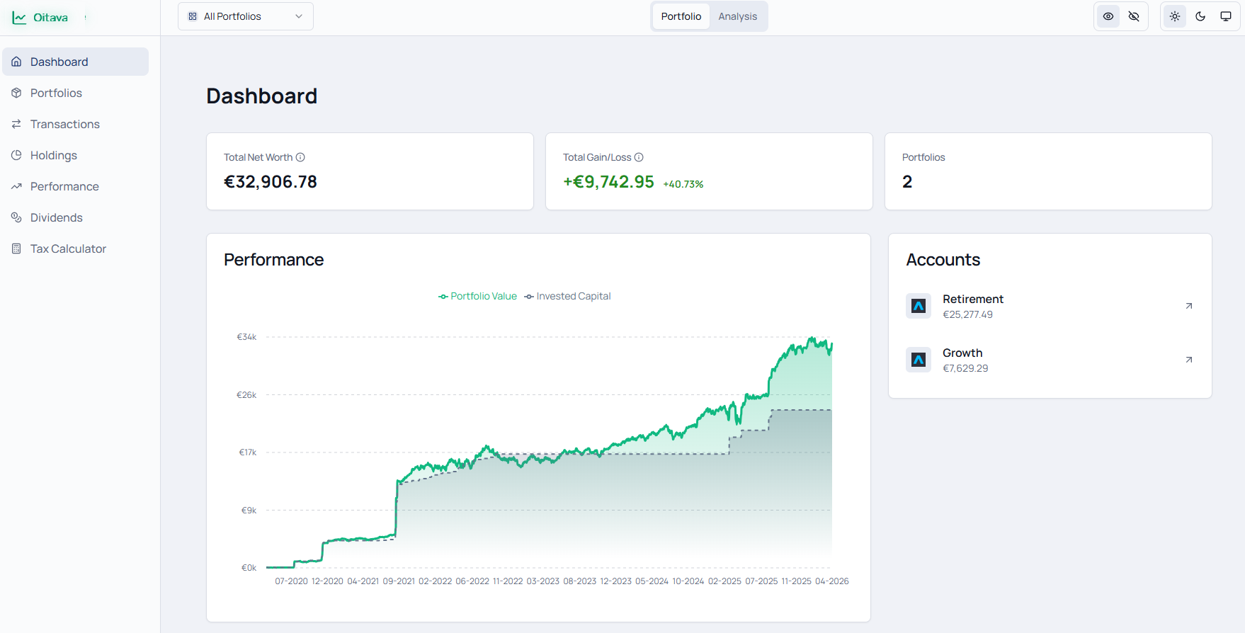 Built a portfolio tracker + stock research tool that's now got 100+ organic users, sharing an update logo